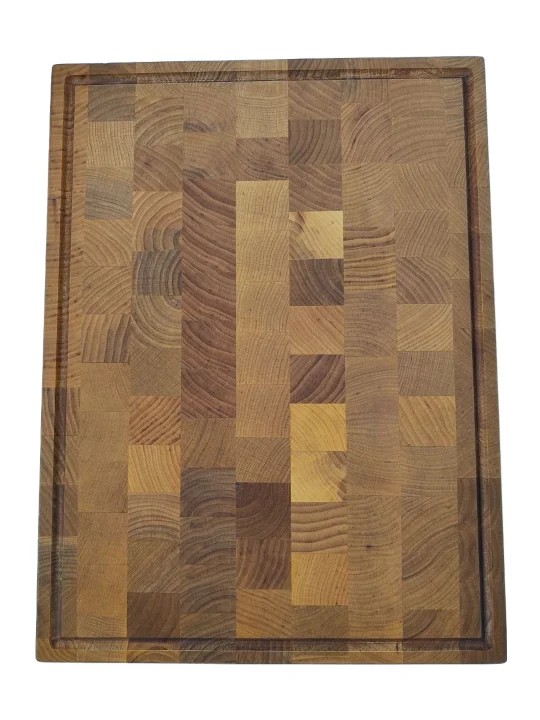 Ąžuolinė pjaustymo lenta end-grain