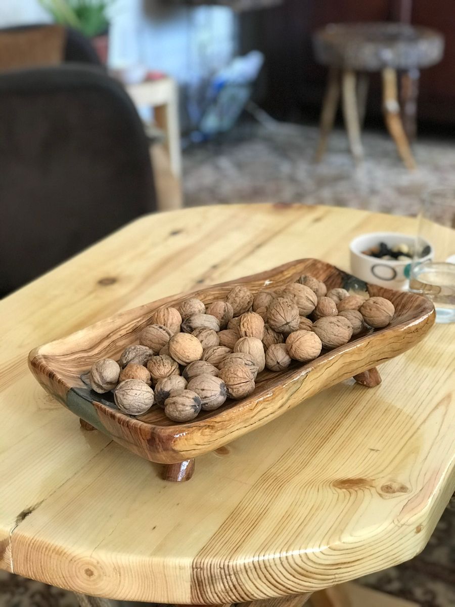 Rankų darbo ąžuoliniai mediniai aksesuarai